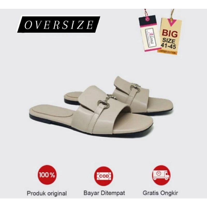 Sandal Teplek Wanita Oversize JUMBO Sendal Jepit Slop Big Size Ukuran Besar Gemuk Cantik