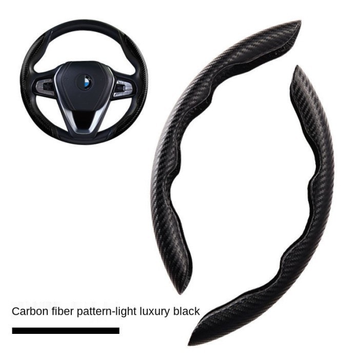 Sarung Stir 5D Carbon Case / Steering Wheel Cover Stir Cover Japan JDM - Black Carbon