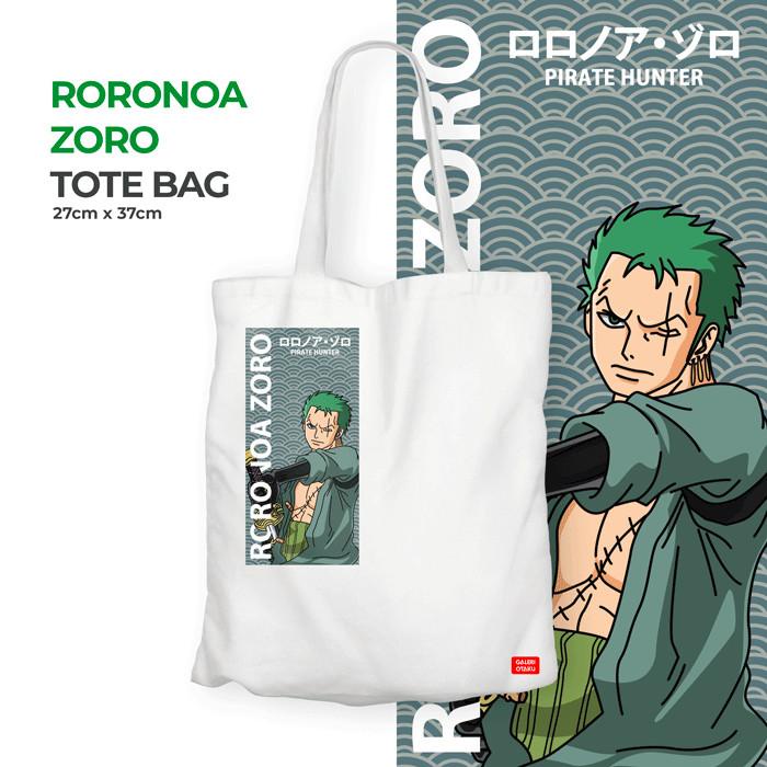 Totebag Totebag Anime One Piece Roronoa Zoro / Totebag Kanvas Resleting