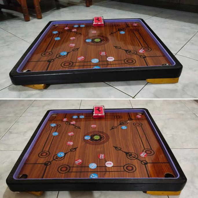 Jual Mainan Meja Karambol / Carambol Free Koin Game Board Shopee