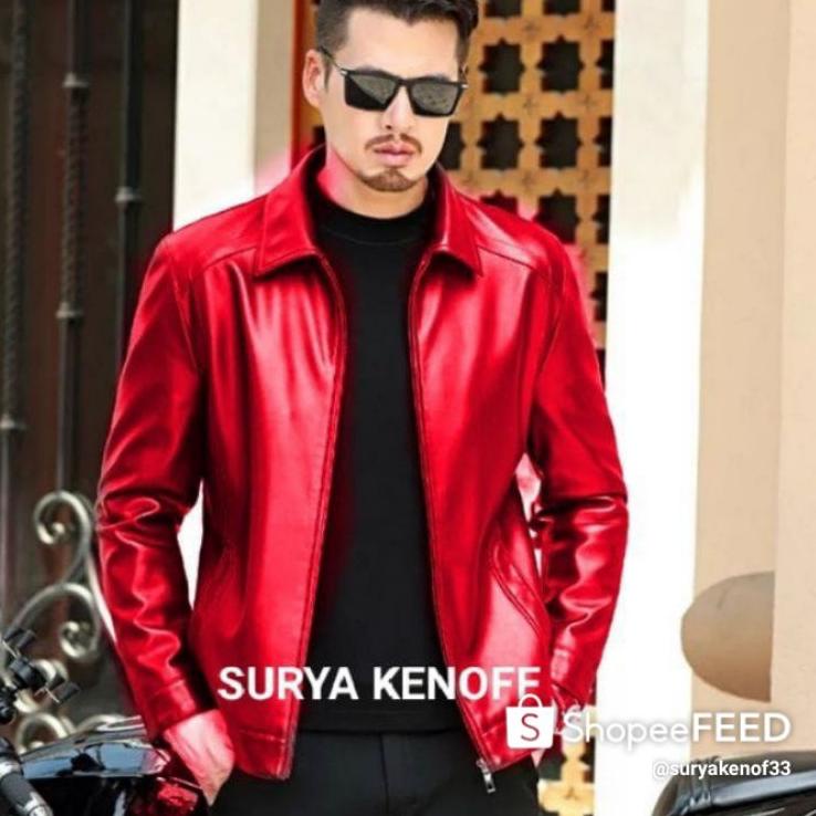 Harga Spesial Jaket Kulit Asli Pria Original Elegant Black Brownie ARL 033 Silverstone RFLH Ariel