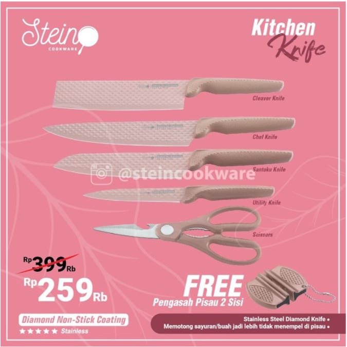 Stein -Diamond Knife Set - Pisau Dapur