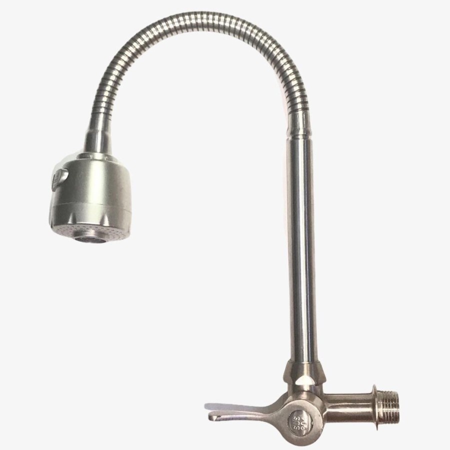 KRAN ANGSA CUCI PIRING TEMBOK STAINLESS FLEKSIBEL 1/2 INCH PREMIUM ORIGINAL