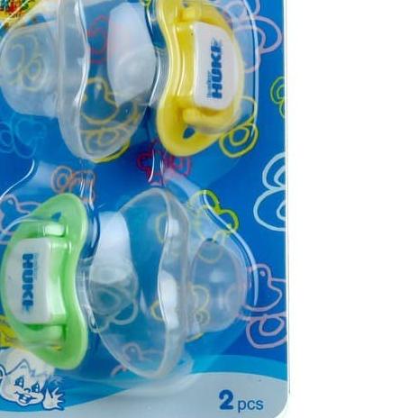 Empeng HUKI Baby Empeng Gepeng Orthodontic / HUKI Empeng Orthodontic - Pink-Biru