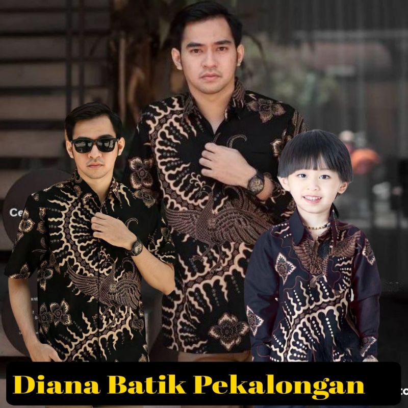 Coupel Batik Kemeja Ayah dan Anak Lengan Panjang Pendek Terbaru Terlaris Bahan Katun M L XL XXL