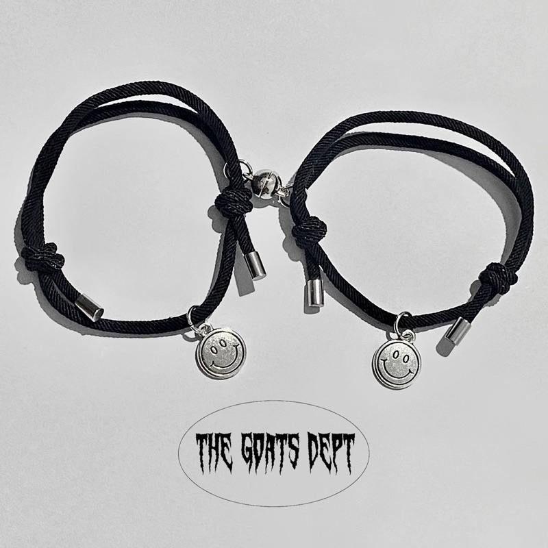 Happy Couple Magnet Bracelet By The Goats Dept / tgd71 Gelang Smile Senyum Pasangan Pria Wanita Vira
