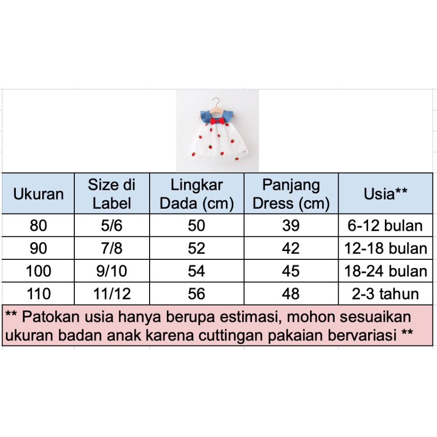 [eleypan.kids] Dress Anak IMPORT Motif Snow White Rok Renda Tutu Baju Atasan Denim Perempuan Polkadot Pita