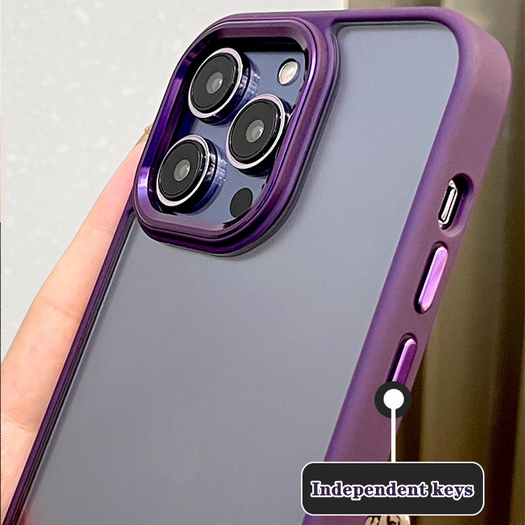 Case BUMPER METAL TRANSPARAN Untuk iPhone 11 12 13 14 PRO MAX 14 PLUS