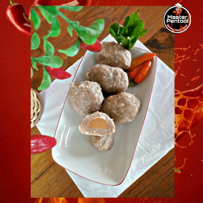 Pentol Bakso isi Sosis / Pentol Kuah Mercon/ Frozen Food