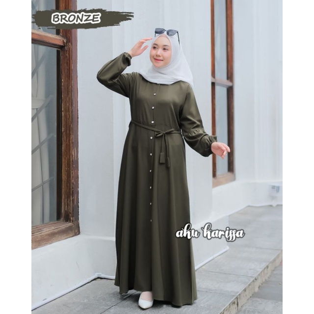 Ardina Dress Mix Katun Triset//Gamis Muslimah//Gamis Ori Aku Karissa