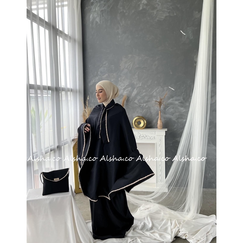 Mukena Dewasa 3 in 1 French Khimar  Katun Premium Daily Alsha