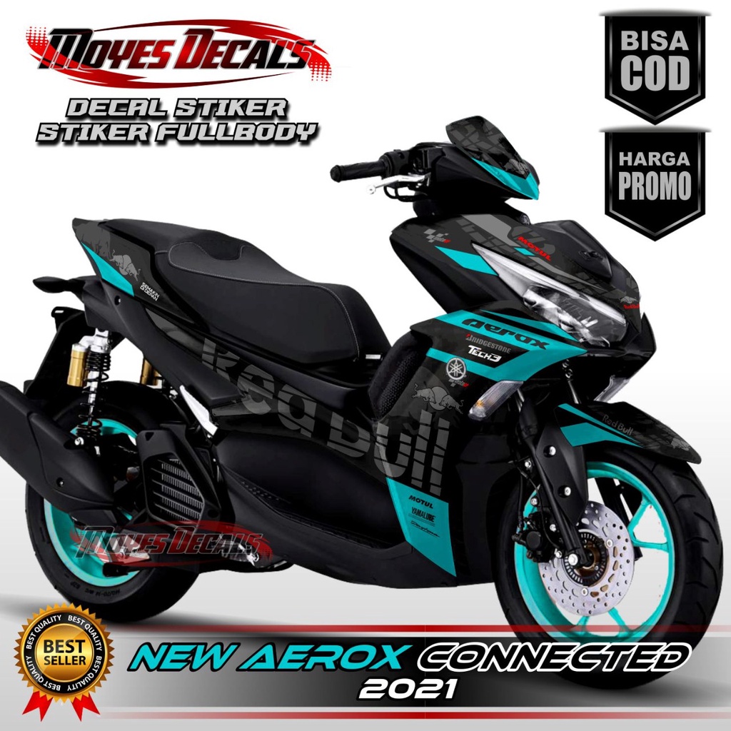 Decal New Aerox 155 Rebuls Racing Warna Hitam Tosca
