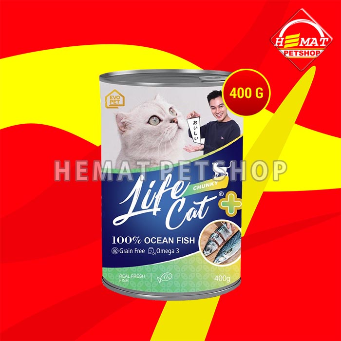 Makanan Basah Kucing Life cat Plus Wet Food Kaleng 400gr