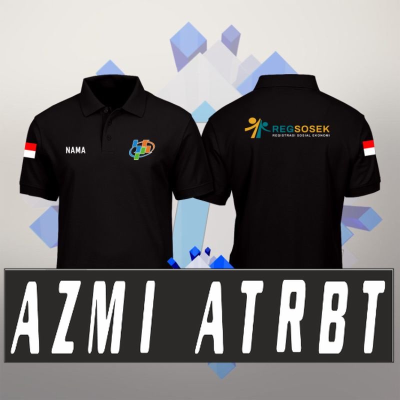 KAOS POLO SHIRT LENGAN PENDEK BPS BADAN PUSAT STATISTIK SENSUS REGSOSEK (BISA REQUEST)