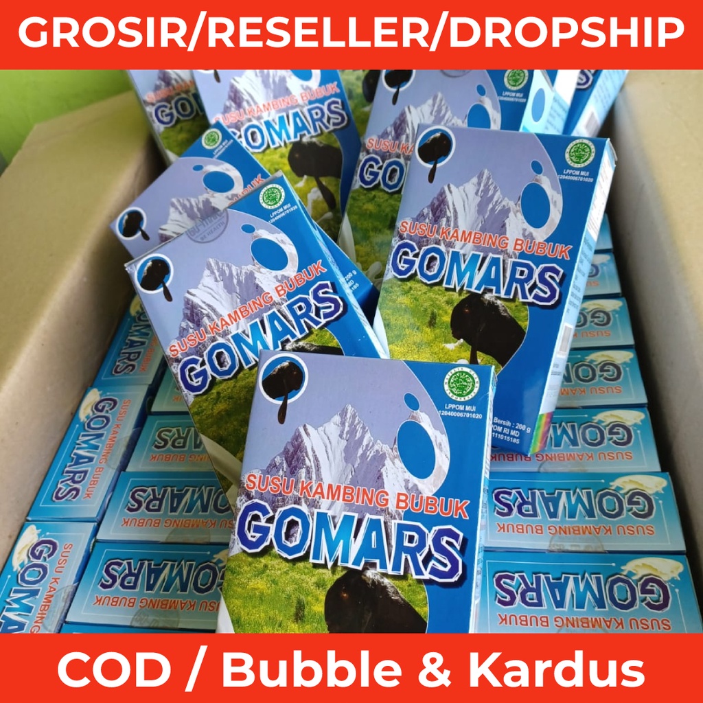 

GOMARS Susu Kambing Etawa Bubuk Asli Rasa Original Isi 200 Gram