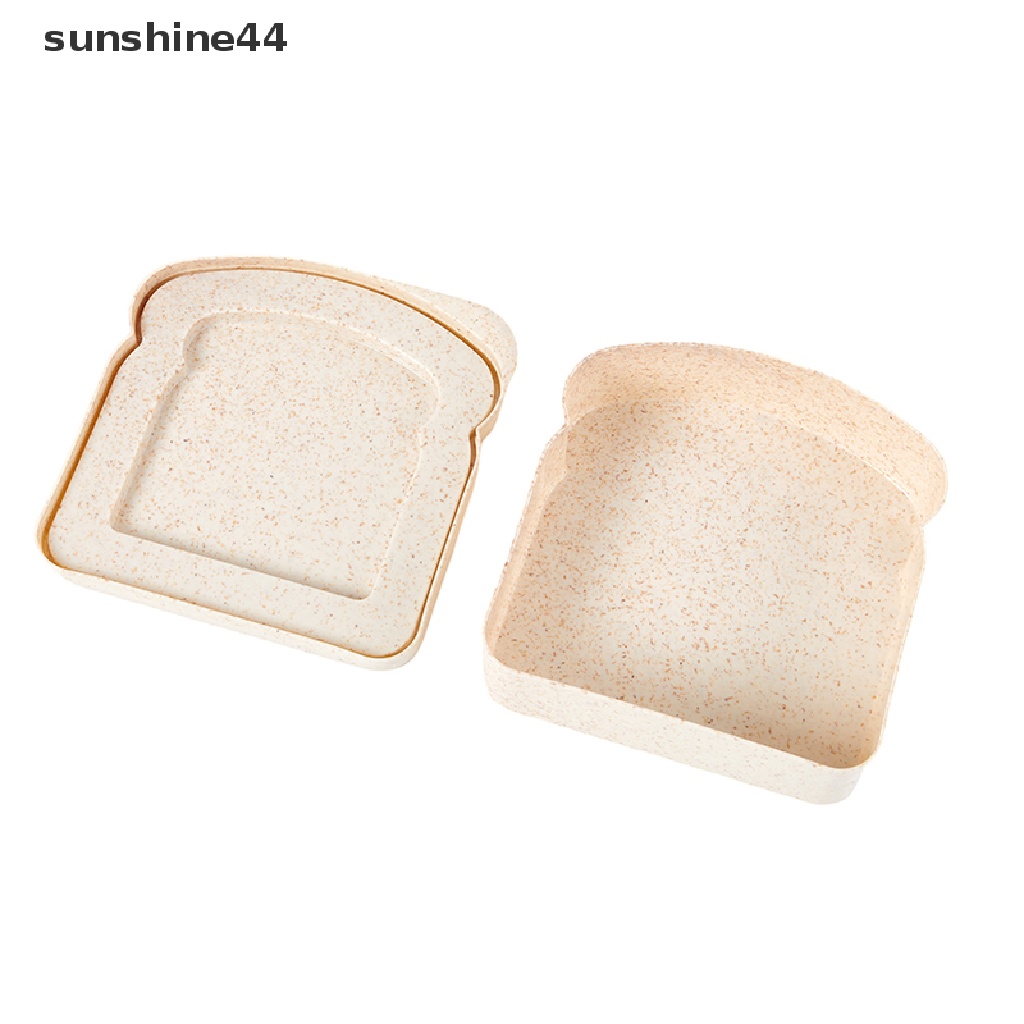 Sunshine 1PC Kotak Makan Siang / Sandwich Bahan Plastik Dengan Tutup Dapat Dipakai Ulang