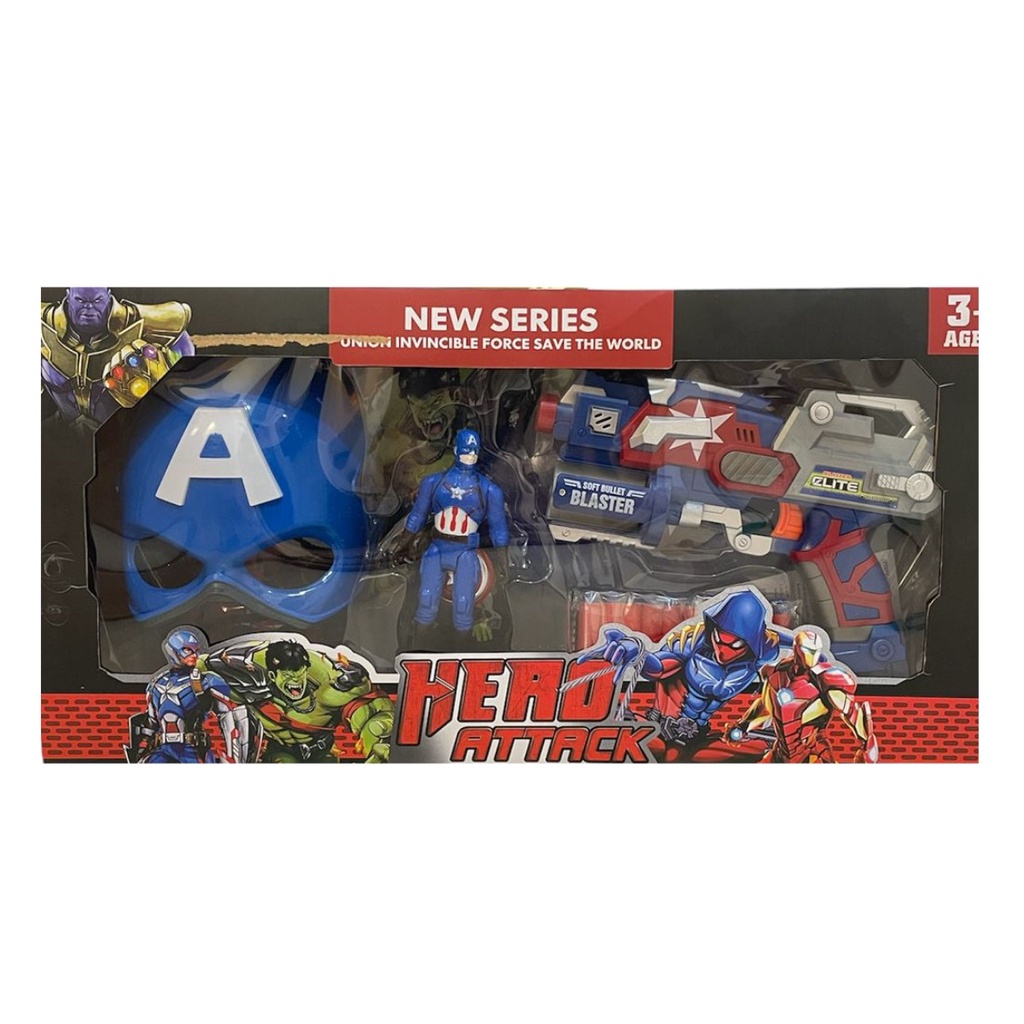 Mainan Anak HERO ATTACK CAPTAIN AMERICA Mainan Action Super Hero Anak