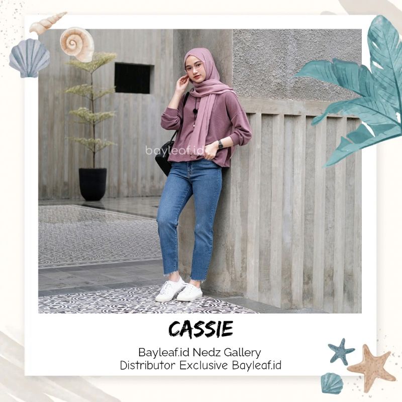 Cassie Bayleaf Blouse Baju Size Jumbo Blus Big Size