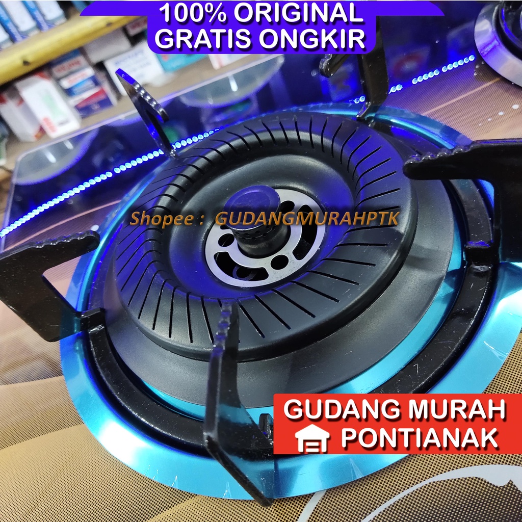 Kompor Gas Tanam OMICKO 3 tungku KT-013 KACA tempered glass  Mudah di bersih kan Bisa Di duduk kan di rak kompor atau di benam kan