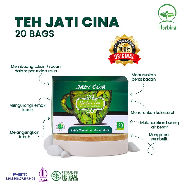 

ORIGINAL MURAH Teh Daun Jati Cina Original 100% Alami