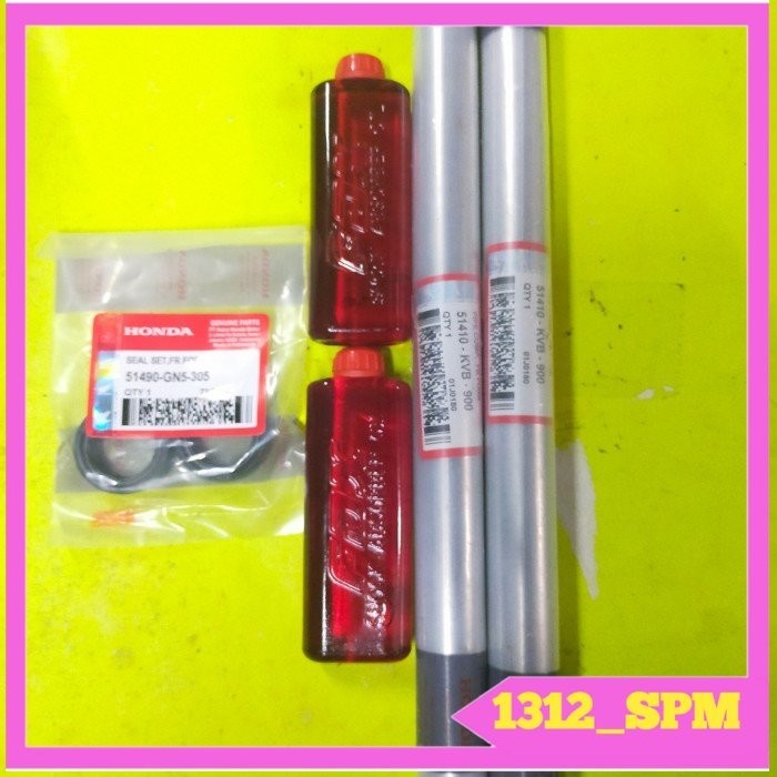 (ORI) PAKETAN AS SHOCK +SEAL+OLI DEPAN BEAT /VARIO 110 KARBU KODE-KVB - (ORI) Original Equipmen Manu
