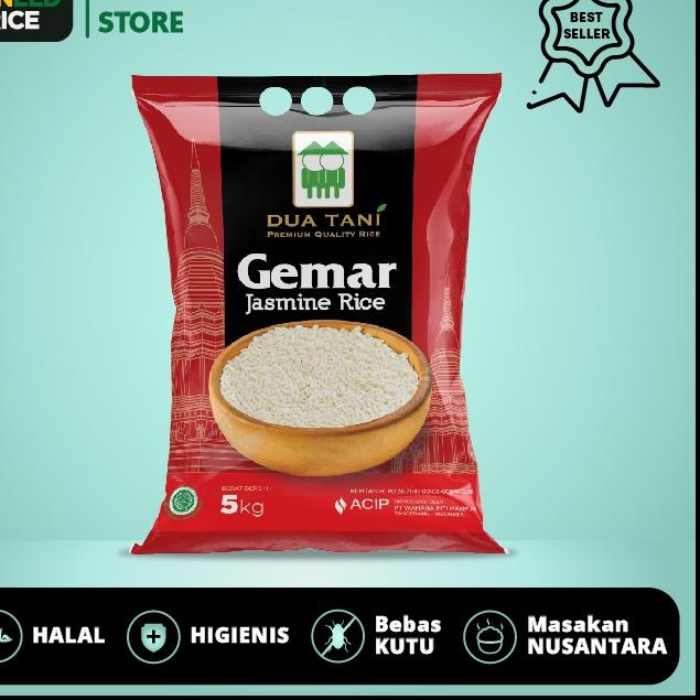 

TRXS8e8D--Beras Premium Gemar Jasmine Dua Tani 5kg- HALAL dan Kualitas Terjamin