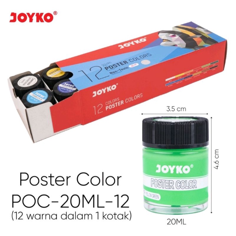 

Cat Poster 12 Warna Joyko Poster Colors 20 Ml