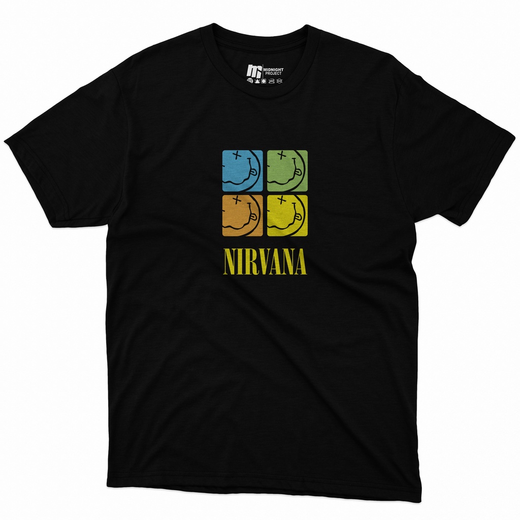 T-shirt NIRVANA - SMILEY SQUARES