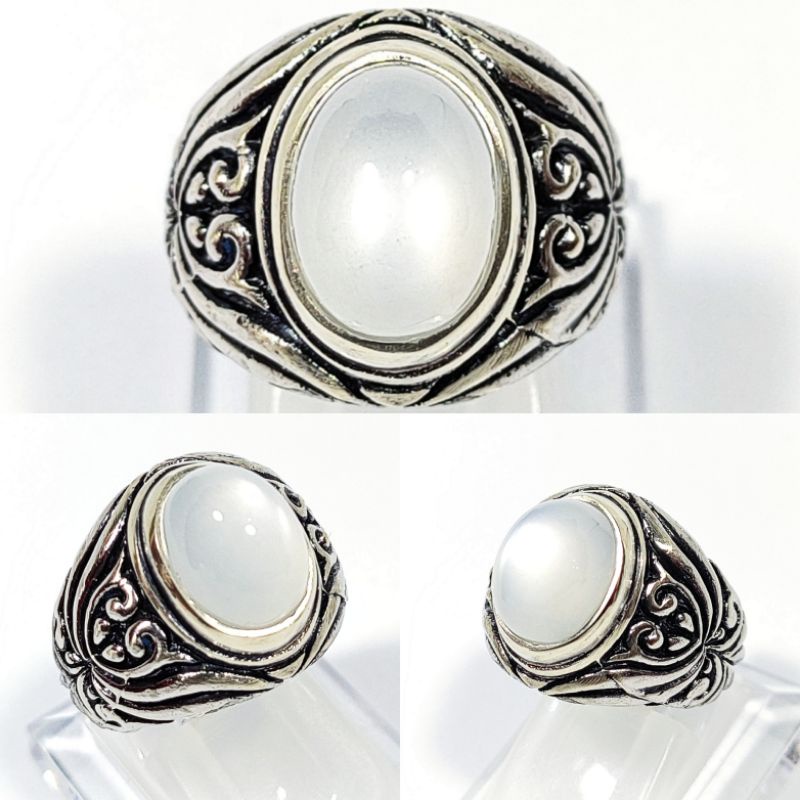 CINCIN BATU AKIK NATURAL MOONSTONE CEYLON CODE 02213