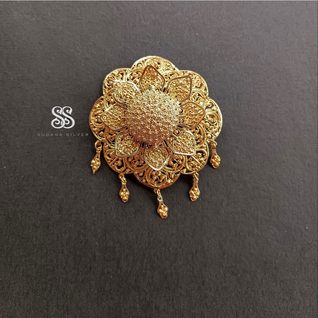 Bros Kebaya Polos Alpaka Gold Aksesoris Wanita Bali