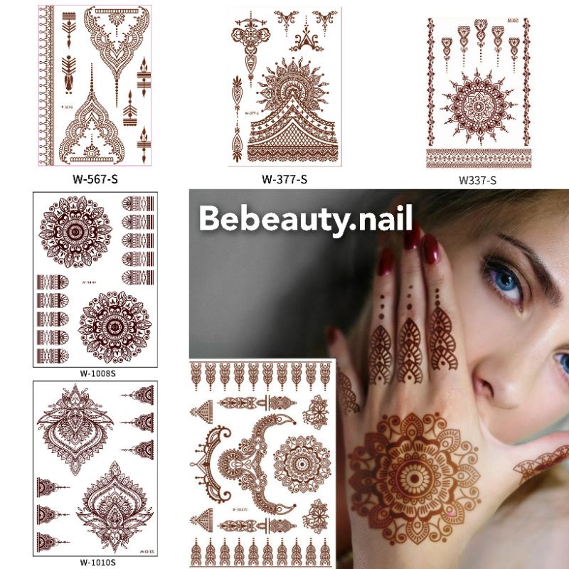 tatto coklat henna tato henna temporer henna instant