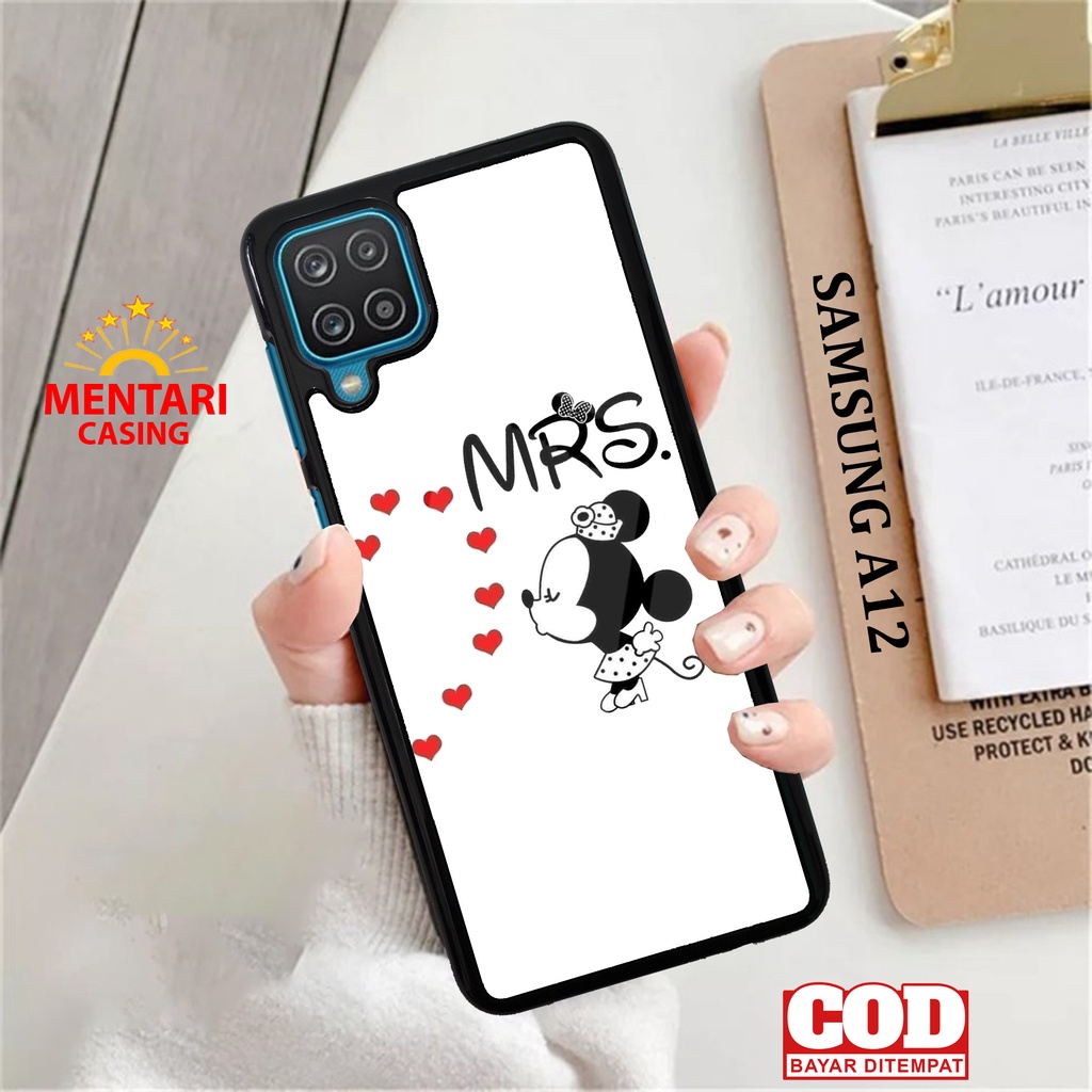 Case SAMSUNG A12 CASING SAMSUNG A12 [ COUPLE MICKEY ] Mentari casing case hp kondom hp case custom c