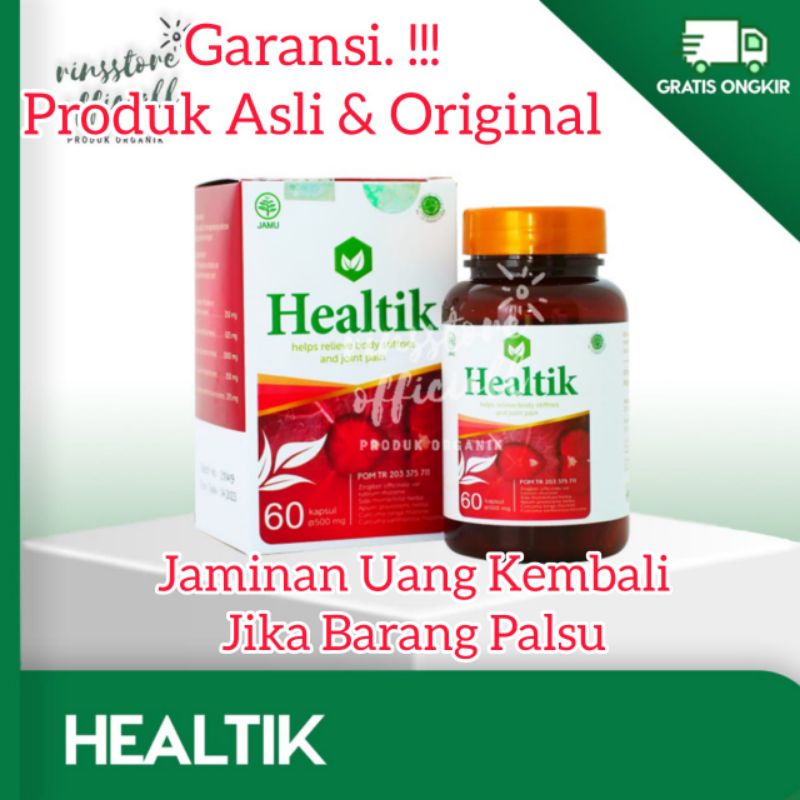 Healtik Obat Herbal Asam Urat - Healtik Asli Original Obat Asam Urat Reumatik - Obat Kolesterol Obat