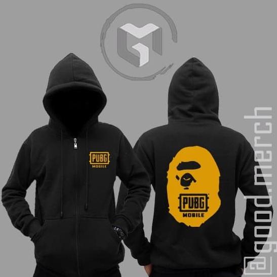 Jaket Pria Bape X Pubg Mobile Sweater Distro Polos