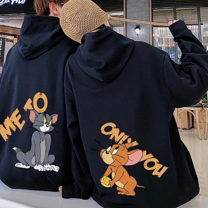 Paling Diminati.. Jaket Sweater Hoodie COUPLE premium - SWEATER COUPLE motif|TOM&JERRY only you