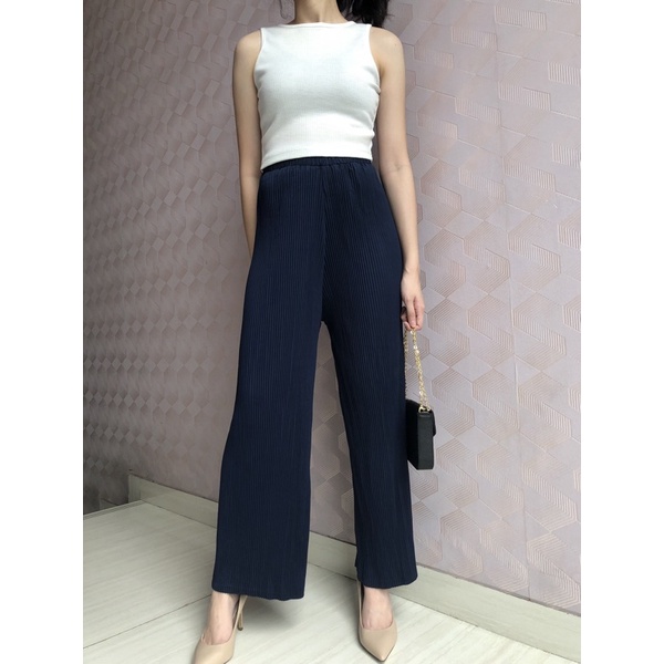 ALLISON PLEATED CULOTTE / Kulot Pleats Panjang Plisket Lidi Loose Highwaist