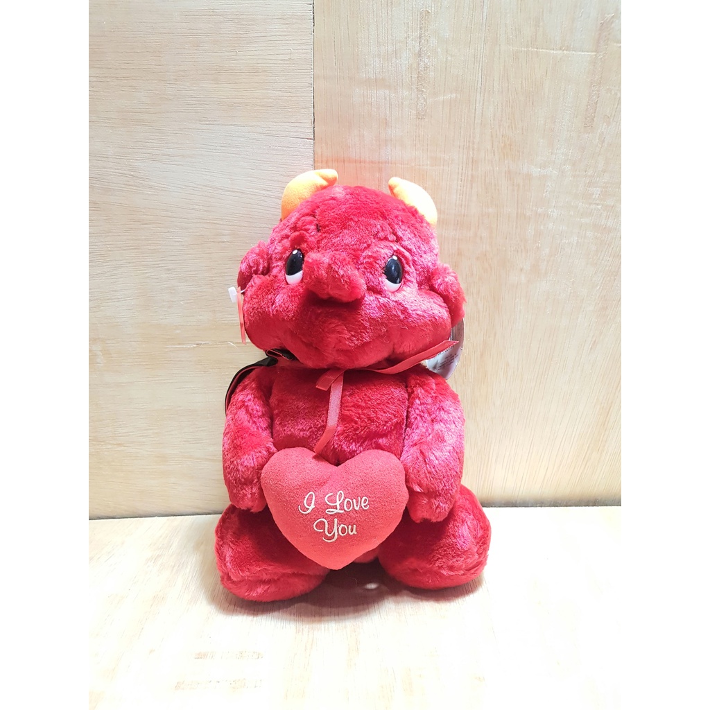 (RARE) Boneka Vintage Devil Plush Doll 1990-an Brand Russ Original