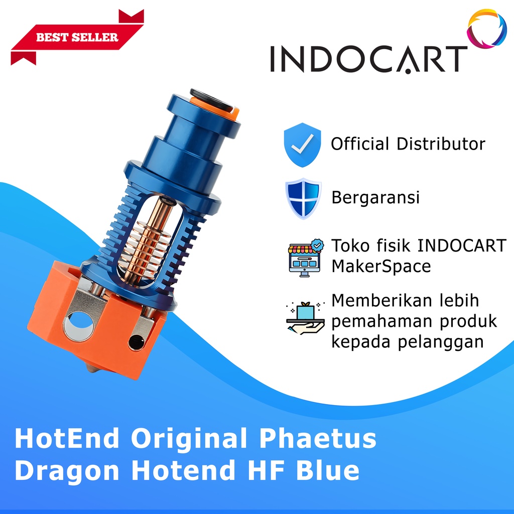 INDOCART 3D Printer HotEnd Original Phaetus Dragon Hotend HF Blue