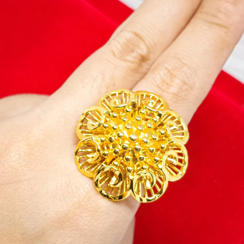 Cincin Bunga Kendari terbaru cantik Perhiasan Dubai Lapis Emas 24K Gold Fashion Xuping