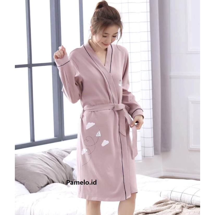 Pamelo.id Daster Kimono Korea / Kimono Import / Baju Tidur daster Jumbo / Baju Tidur Daster / Big Size XXL/daster XXL / Daster Babydoll