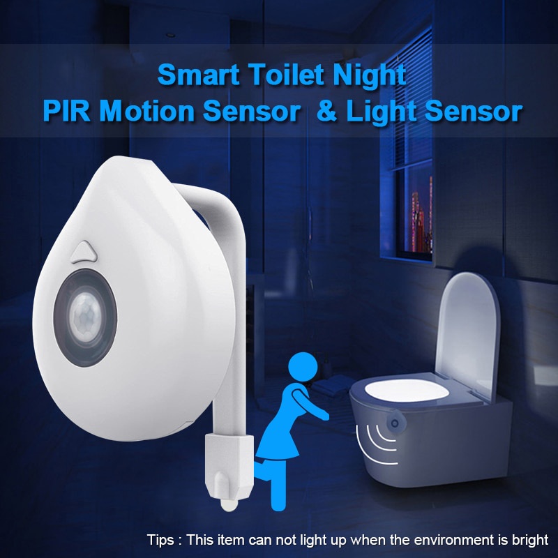 Goodland Lampu Hias LED RGB Toilet Motion Light Sensor 8 Warna