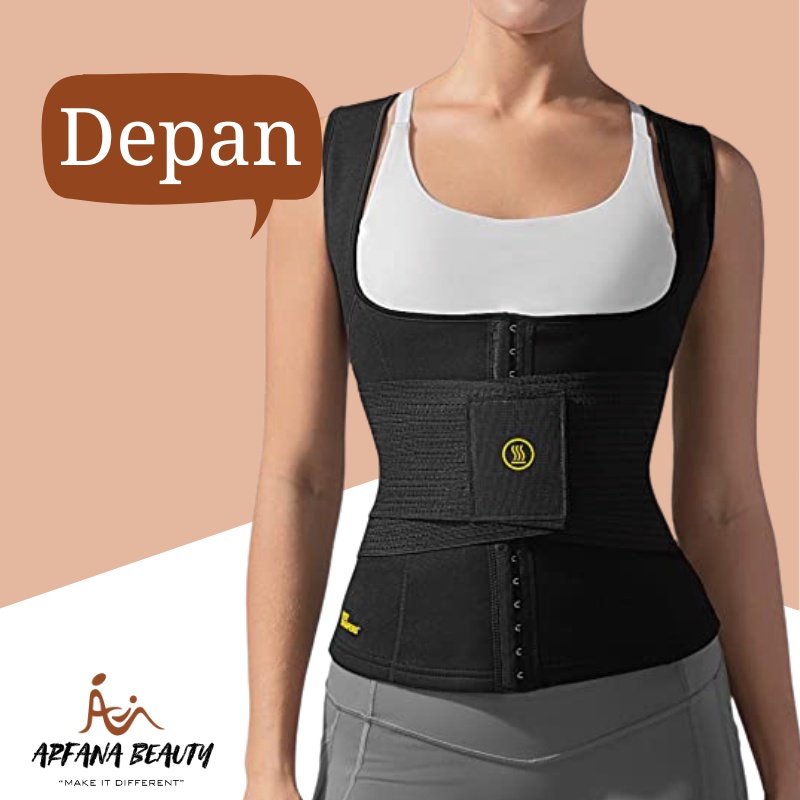 KORSET PELANGSING PENGECIL PERUT BUNCIT  WANITA  TANTOP PLUS CINCHER BELT 2 IN 1 HOT SHAPER TERBARU