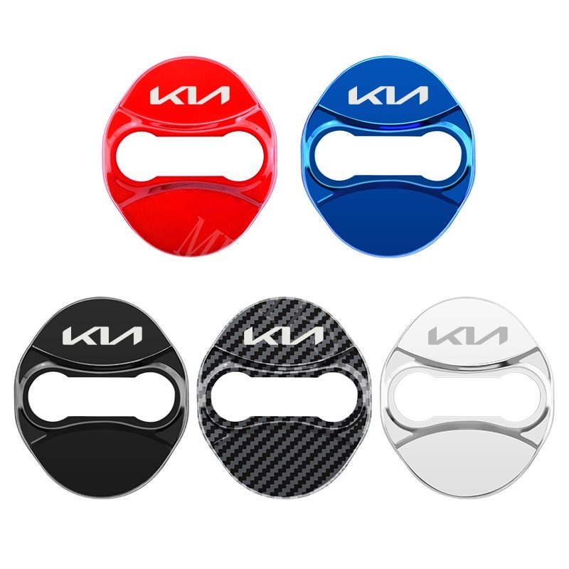 4pcs Cover Pelindung Kunci Pintu Mobil Bahan Stainless Steel Untuk KIA Forte Spectra Sportage Rio K5 K3 Picanto Cerato Optimaval Sorento