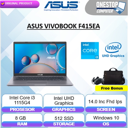 Laptop Asus F415EA i3 Ram 8gb Ssd 512gb Fhd Windows Original