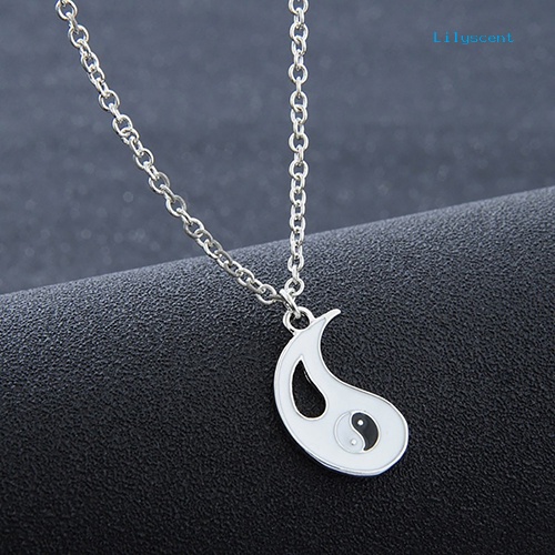 [LSFA] 2pcs/set Sahabat Tai Chi Yin Yang Berongga Liontin Split Matching Kalung