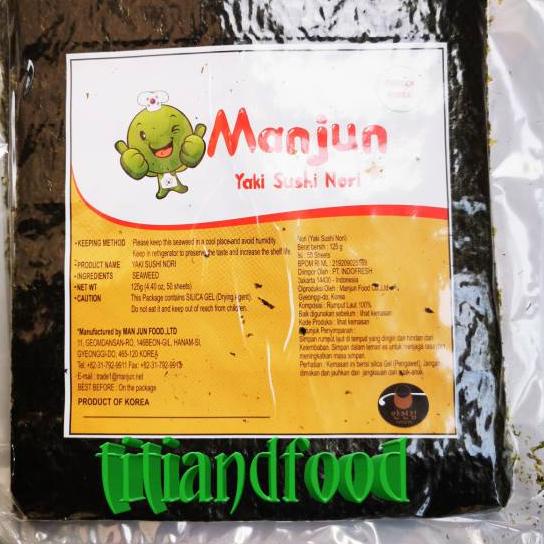 

Terbaik MANJUN YAKI SUSHI NORI 50 SHEET NORI RUMPUT LAUT 