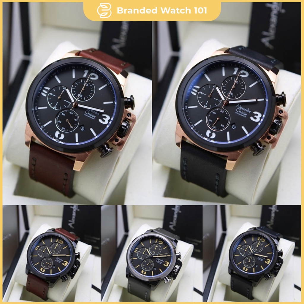 ORIGINAL Jam Tangan Pria Alexandre Christie AC 6280 / AC6280 / 6280 Garansi Resmi 1 Tahun, Leather