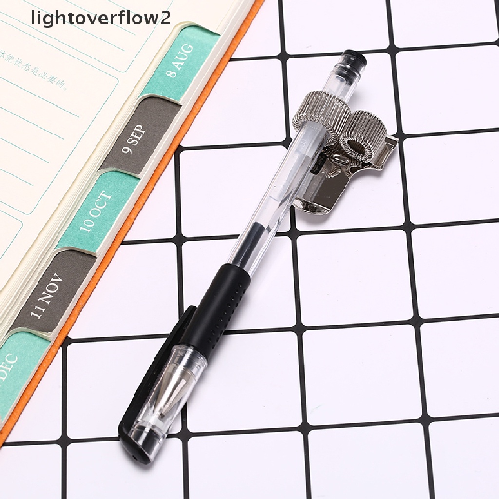 (lightoverflow2) Holder Pulpen 2 Lubang Bahan metal Warna silver Dengan Klip Saku Untuk Seragam Dokter / Perawat