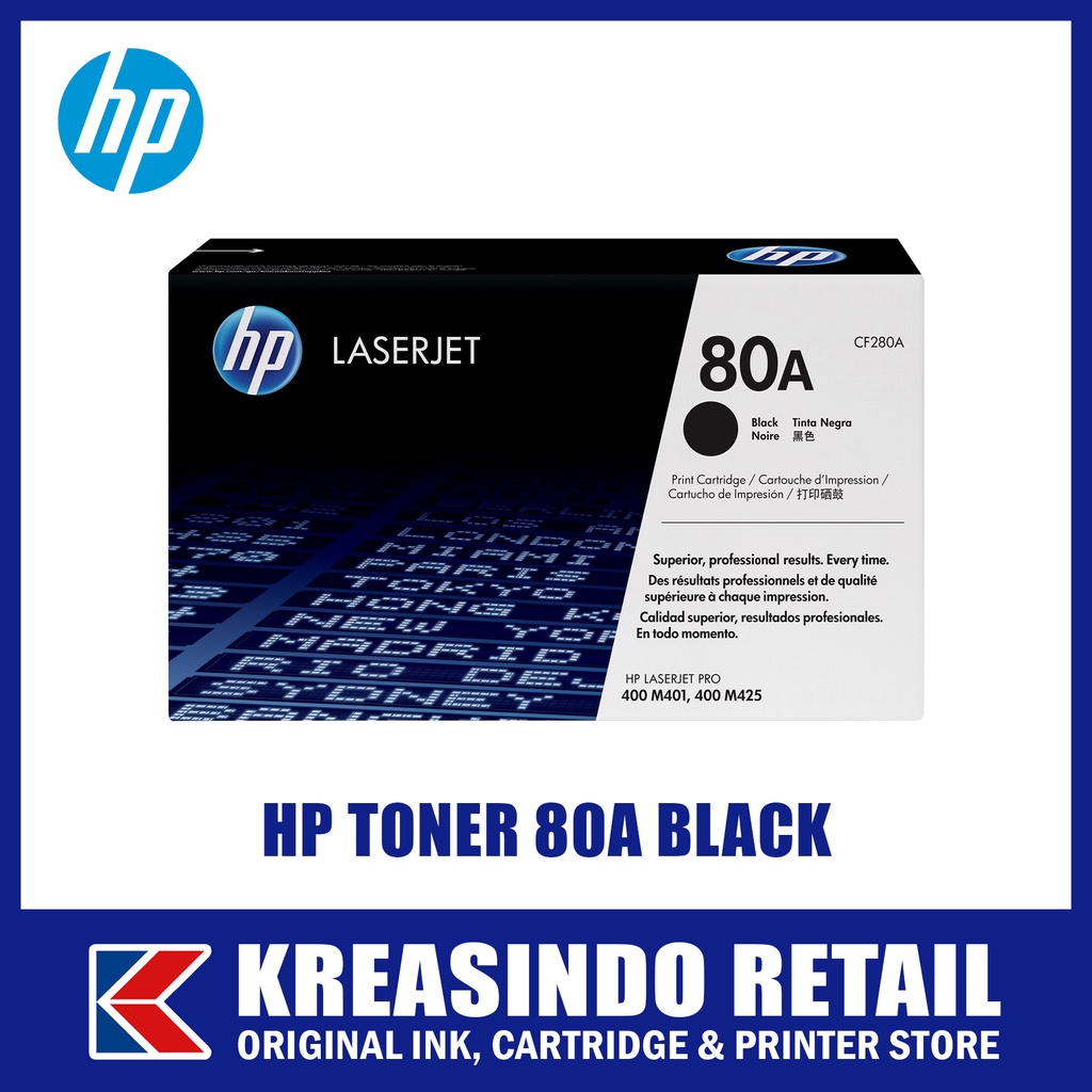 HP 80A Black (CF280A) Toner / Tinta Original