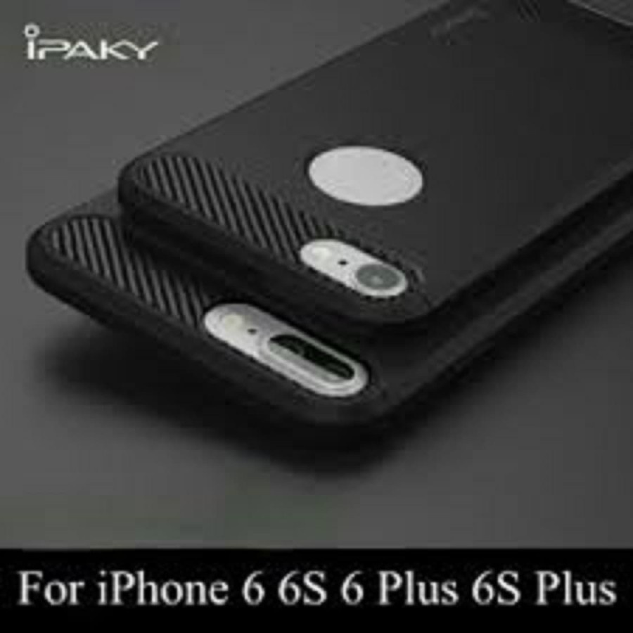 CASE SLIM FIT CARBON IPAKY FOR IPHONE 6 PLUS SOFTCASE - GA